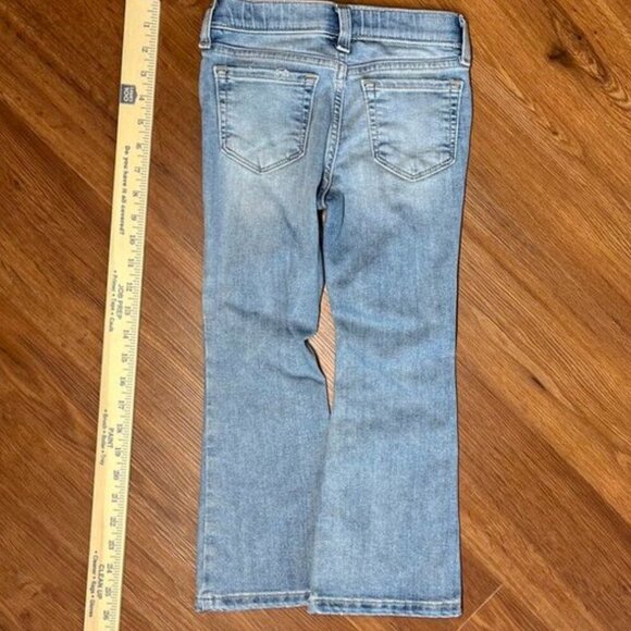 Tucker + Tate Girls Size 5 Flare Leg Jeans Light Wash Butterflies - Picture 8 of 9